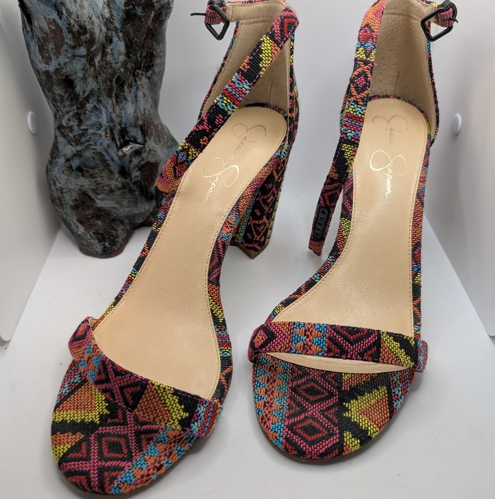 Jessica Simpson Colorful Fabric‎ Heels